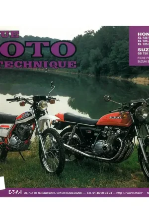MANUAL REVUE MOTO TECHNIQUE HONDA XL125, SUZUKI GS750 Auténtico
