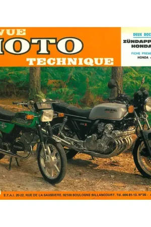 MANUAL REVUE MOTO TECHNIQUE ZÜNDAPP GTS50, KS50, HONDA CBX1000 Favorito De Clientes