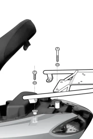 SOPORTE BAÚL SHAD PIAGGIO FLY 50/125/150, DERBI BOULEVARD 125/250 Original