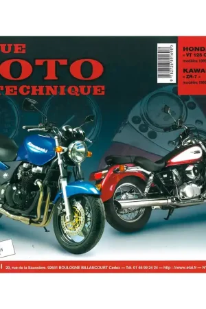 MANUAL REVUE MOTO TECHNIQUE HONDA VT125 SHADOW, KAWASAKI ZR-7 Ordena Ya