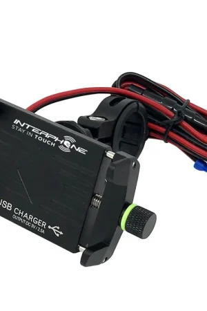 SOPORTE MANILLAR INTERPHONE MOTO CRAB EVO ALU USB Última Versión