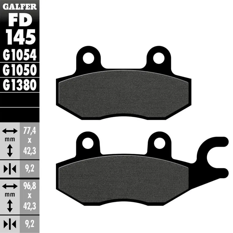 PASTILLAS FRENO GALFER FD145 G1054 SEMI METAL Mayoreo