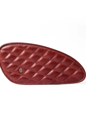 PROTECTORES DE DEPÓSITO EN CUERO ROJO CEREZA DIAMANTE DE TRIP MACHINE Precio Económico