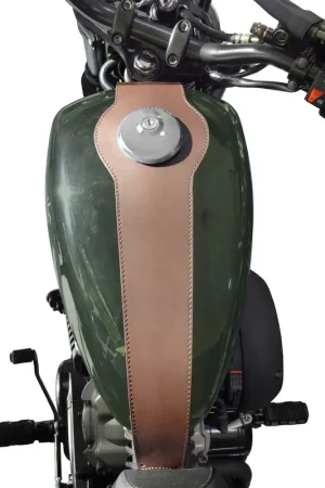 CUBREDEPOSITO PIEL MARRON ROYAL ENFIELD METEOR 350 Edición Limitada