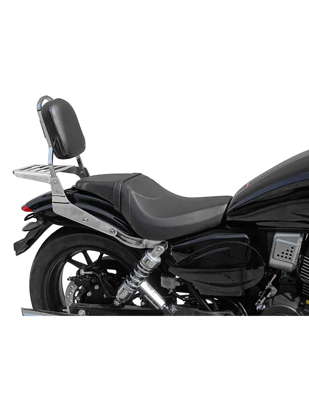 RESPALDO C/PORTAEQUIPAJE CROMO MITT 125/440/ AJS HIGHWAY 125 Precio Bajo