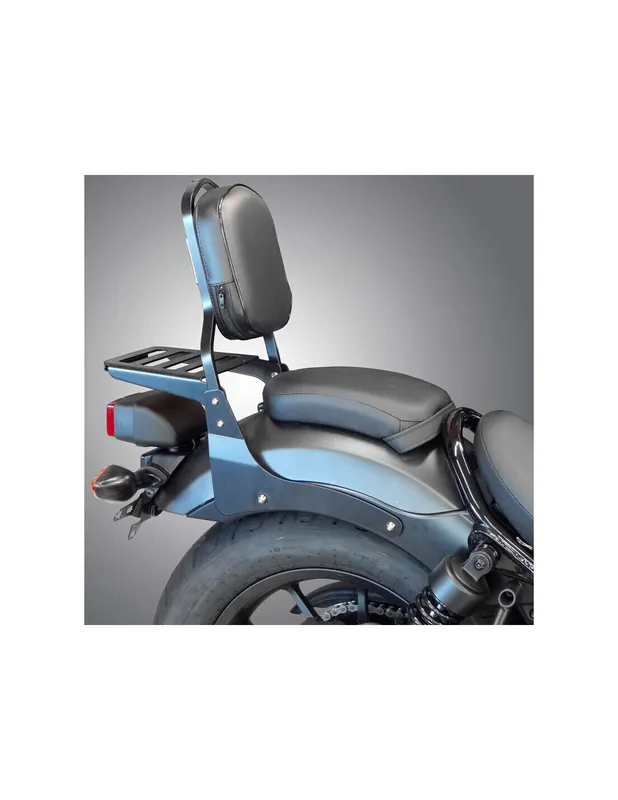 Envío Inmediato RESPALDO CON PARRILLA PARA HONDA REBEL 500 NEGRO
