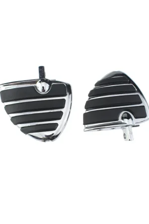 Más Vendido PLATAFORMAS CROMADAS CON GOMAS WIND STYLE PARA HARLEY