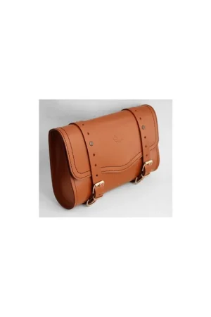 ALFORJA OLIMPO BASICA PIEL MARRÓN CLARO - 29.5X20X8.5CM Ocasión Especial