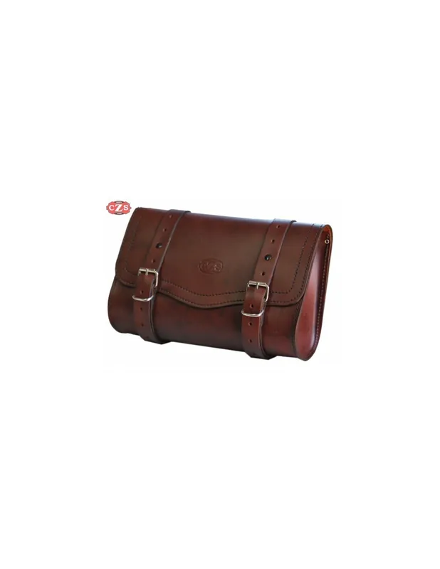 ALFORJA OLIMPO BASICA PIEL MARRÓN OSCURO - 29.5X20X8.5CM Venta Final