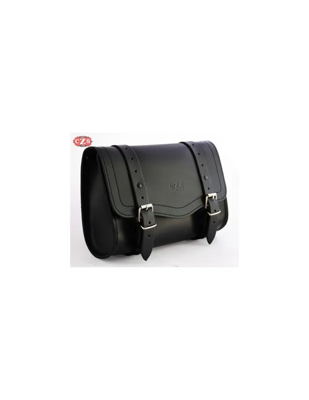 Promoción Exclusiva ALFORJA OLIMPO BASICA PIEL NEGRA - 29.5X20X8.5CM