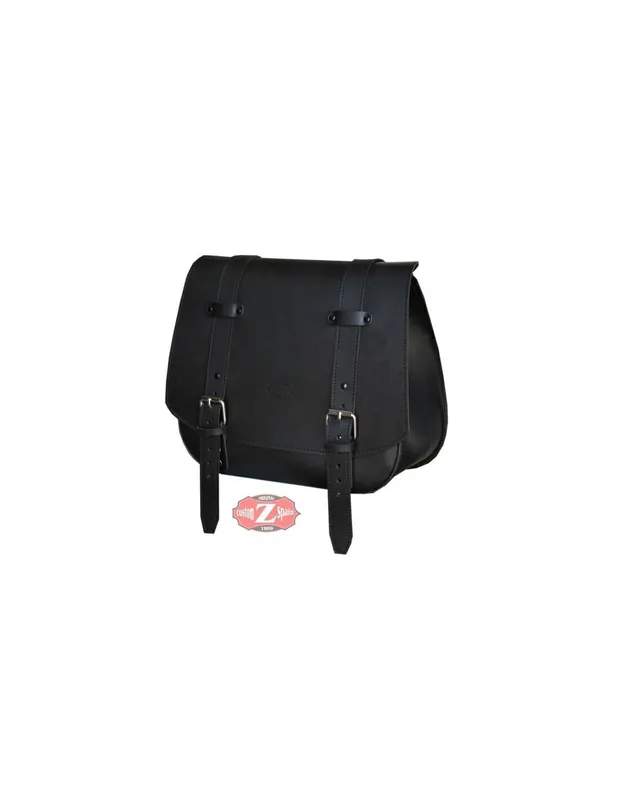 ALFORJA ULISES BASICA PIEL NEGRA - 36X40X15CM Oferta